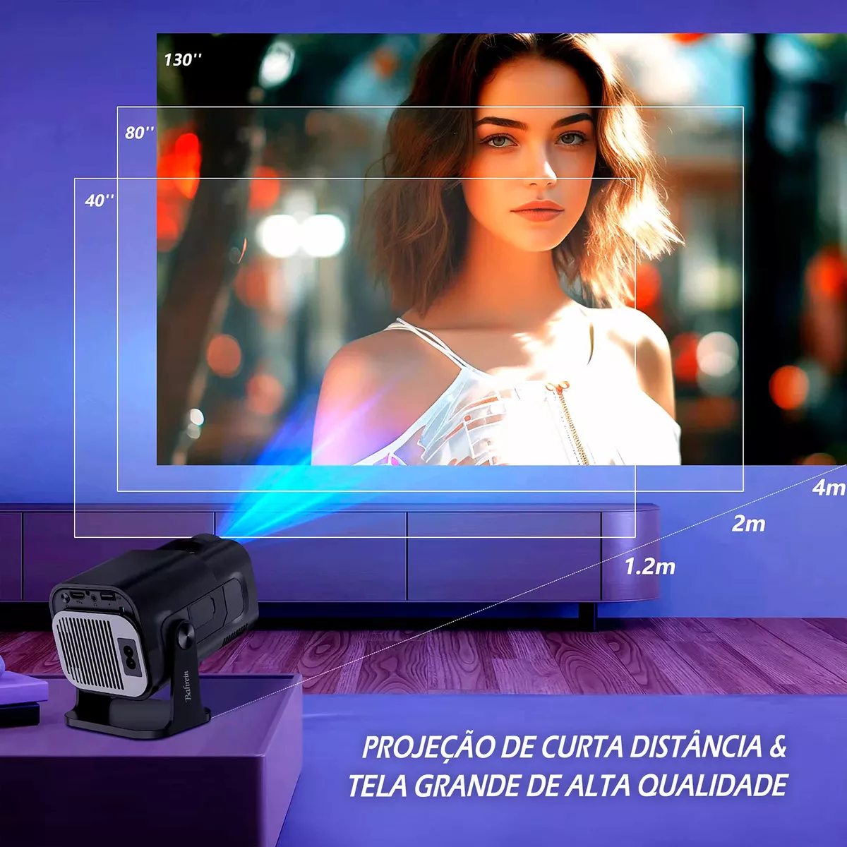 Projetor HY300 vs HY320: Qual o Melhor Custo-Benefício? 5 Projetor HY320 Magcubic